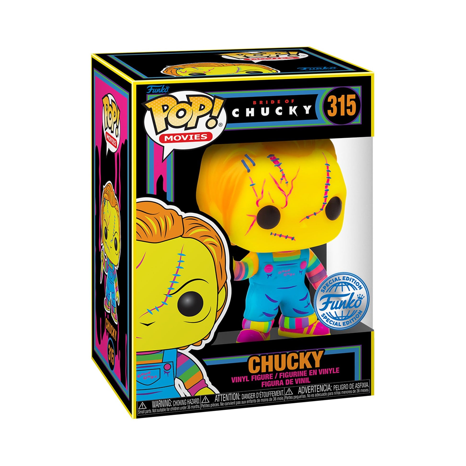 Bride of Chucky Black Light Pop! Vinyl Figure - Entertainment Earth limited availability