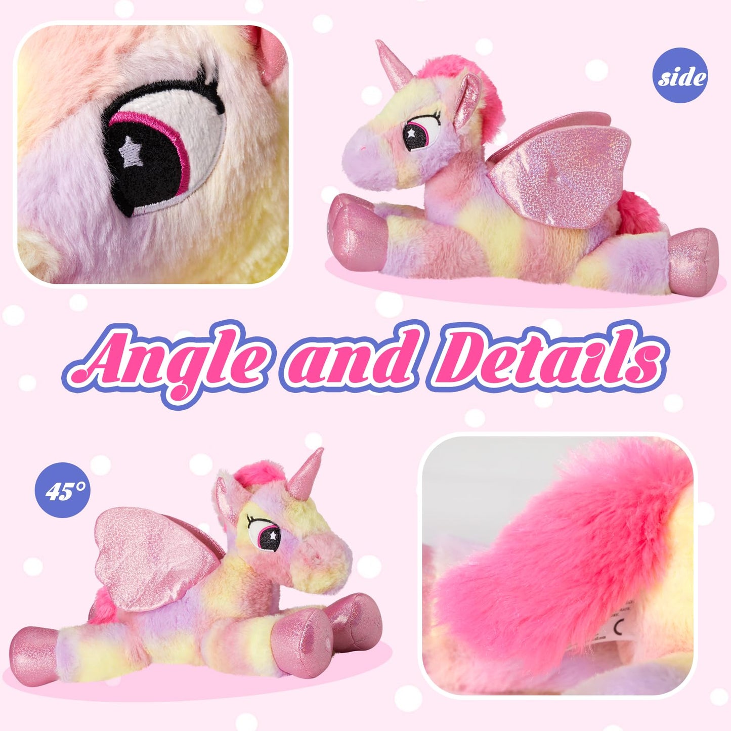 Glow Guards 18' Light Up Musical Rainbow Unicorn Stuffed Animal,Glitter Sequins Unicorn Plush Toy,Children'S Day Birthday Holiday For Girls Toddlers