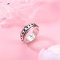 Milacolato 925 Sterling Silver Anxiety Ring For Women Men Platinum Plated Sterling Silver Band Fidget Ring Moon Star Spinner Rin