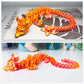 Outgoto 3D Printed Cherry Blossom Dragon - 11.8In Realistic Articulated Dragon Fidget Toy, Desk D  Cor And Collectible (Pink Gol