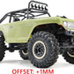 Hobbysoul Adjustable Offset 1.0 Beadlock Wheels Rims For 1/18 Traxxas Trx4M & 1/24 Axial Scx24 90081 Crawler, (4-Pack)