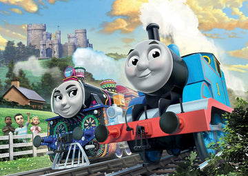 Ravensburger Thomas & Friends: Thomas & Ashima in Train Shaped Box Floor Puzzle 24 Piece Jigsaw Puzzle for Kids - Every Piece is