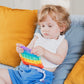 Push Pop Bubble Fidget Sensory Toy - For Autism, Stress, Anxiety - Kids And Adults (Rainbow Square)