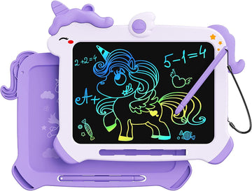 Lcd Writing Tablet For Kids, Unicorn Colorful Screen Doodle Board, Toddler Girl Toys, Educational Toys, Travel Toys, Christmas B