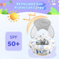 INFLATEFLY Baby Pool Float with Sun Canopy Inflatable Toddler Swimming Float with Anti-Backflip Tail Infant Pool Floaties for Ag