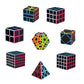 Ahyuan Speed Cube Set 8 In 1 Magic Cube Bundle 2X2 3X3 4X4 5X5 Cube Pyramid Triangle Cube Bundle Sq1 Skew Ivy Megaminx Cube Sturdy Carbon Fiber Puzzles Cube Toys For Kids & Adults (Style C)
