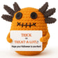 WEYON Halloween  Non Candy  Crochet Axolotl D?cor Gifts for Kids  Trick or Treat Halloween Toy Gifts for Teens  Goodie Bag Stuffers in Treat Bag & Boo Basket