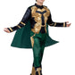 MARVEL Loki Youth Costume - Padded Jumpsuit with Detachable Cape and Plastic Headpiece Large