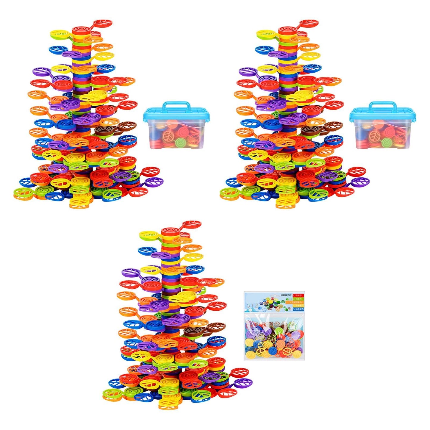 Atorse Montessori Toys Fine Motor Skill Balance Block For Boys Unisex Children 126 Pieces|Baby | Toys For Baby | Developmental B