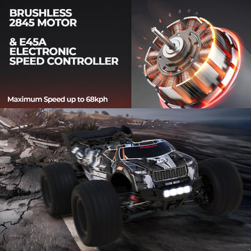 Bezgar Hp163S Fast Rc Cars For Adults Max 68Kph | 1/16 Scale Brushless Rc Trucks 4X4 Offroad Waterproof | Hobby Grade High Speed