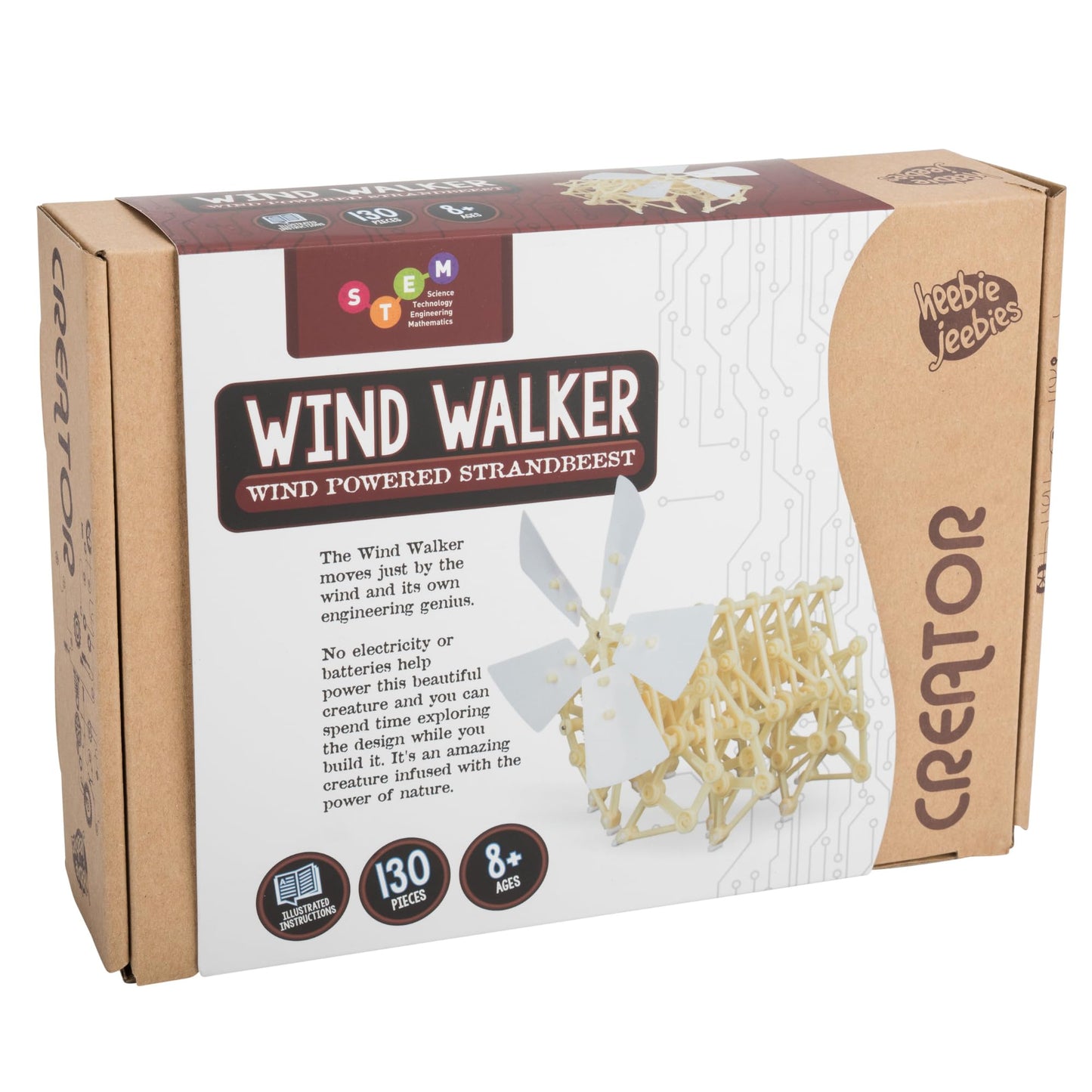 Heebie Jeebies Wind Walker Stem Activity- Mini Jansen Strandbeest Diy Model Kit Sculpture- Develop Problem-Solving, Creative Thi