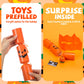 JellyArch 6 Packs Halloween Crackers Thanksgiving Crackers No Snap Party Favors with Wind up Pumpkin Paper Hat Holiday Table Fav