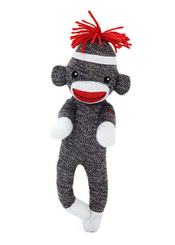 Plushland Adorable Sock Monkey 8 Inches Tall - Soft Realistic Plush Knitted Stuffed Animal Toy Gift - For Kids, Babies, Teens, Girls And Boys (New Brown)