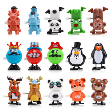 Eeocwf 15Pcs Wind Up Toys For Kids, Assorted Animals Walking Jumping Clockwork Toys, Classroom Gifts Kids Birthday Party Favors