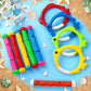 Vellibring 10PCS Pool Diving Swim Toys Colorful Underwater Training Sinking tossing Dive Rings Sticks for Kids Summer Pool Swimming Party Favor Games