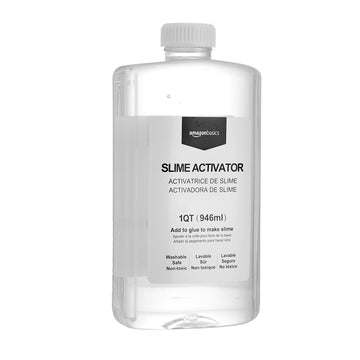 Amazon Basics Slime Activator Solution - 1 QT (946ml), Transparent, Model AC1QT, Ideal for Crafting and DIY Projects