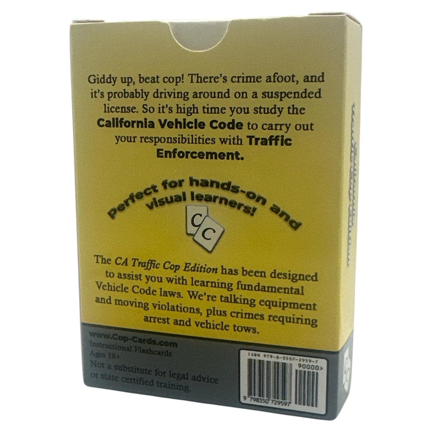 Cop Cards: California Traffic Cop Edition - enhanced Flashcards for Law Enforcement - Learning Aid or Police Gift