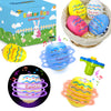 Easter Basket Stuffers Fillers For Toddlers 6 Pack,Light Up Easter Egg Spinning Top Toys With Music For Kids, Goodie Gift Bag St