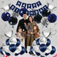 Zerodeco Birthday Decorations For Men, Navy Blue Birthday Party Decorations Happy Birthday Banner Pompoms Balloon For Boys Girls