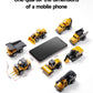 Geyiie Alloy Small Construction Cars Vehicles, Die Cast Mini Construction Truck Toys, Heavy Duty Bulldozers Excavator Cement Dum