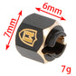 MEUS RACING TRX4M Brass Wheel Spacer 6mm(+2mm) Hex Extension Adapter for Redcat Ascent-18 TRX4M Defender Bronco K10 F150 1/18 RC