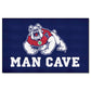 FANMATS 17263 Fresno State Bulldogs Man Cave Tailgater Rug - 5ft. x 6ft. Sports Fan Area Rug, Home Decor Rug and Tailgating Mat 