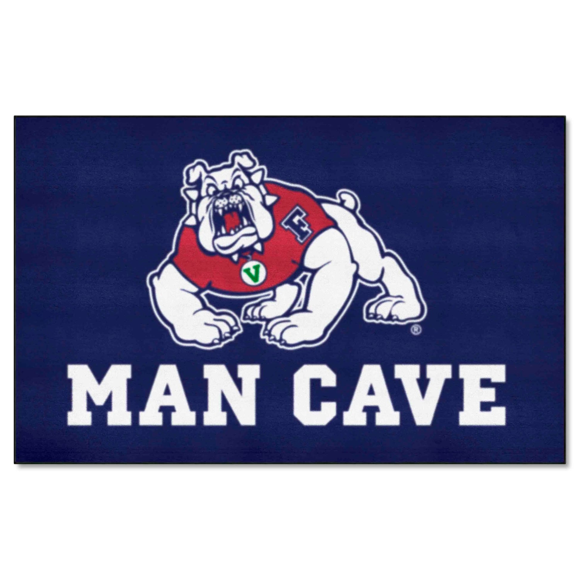 FANMATS 17263 Fresno State Bulldogs Man Cave Tailgater Rug - 5ft. x 6ft. Sports Fan Area Rug, Home Decor Rug and Tailgating Mat 