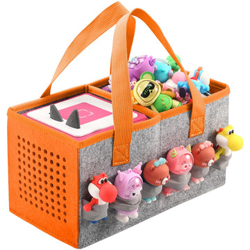 Pisosn Carrying Case For Toniebox Starter Set And Tonies Figurines, Travel Felt Cloth Musical Toy Folding Bag For Toniebox Acces
