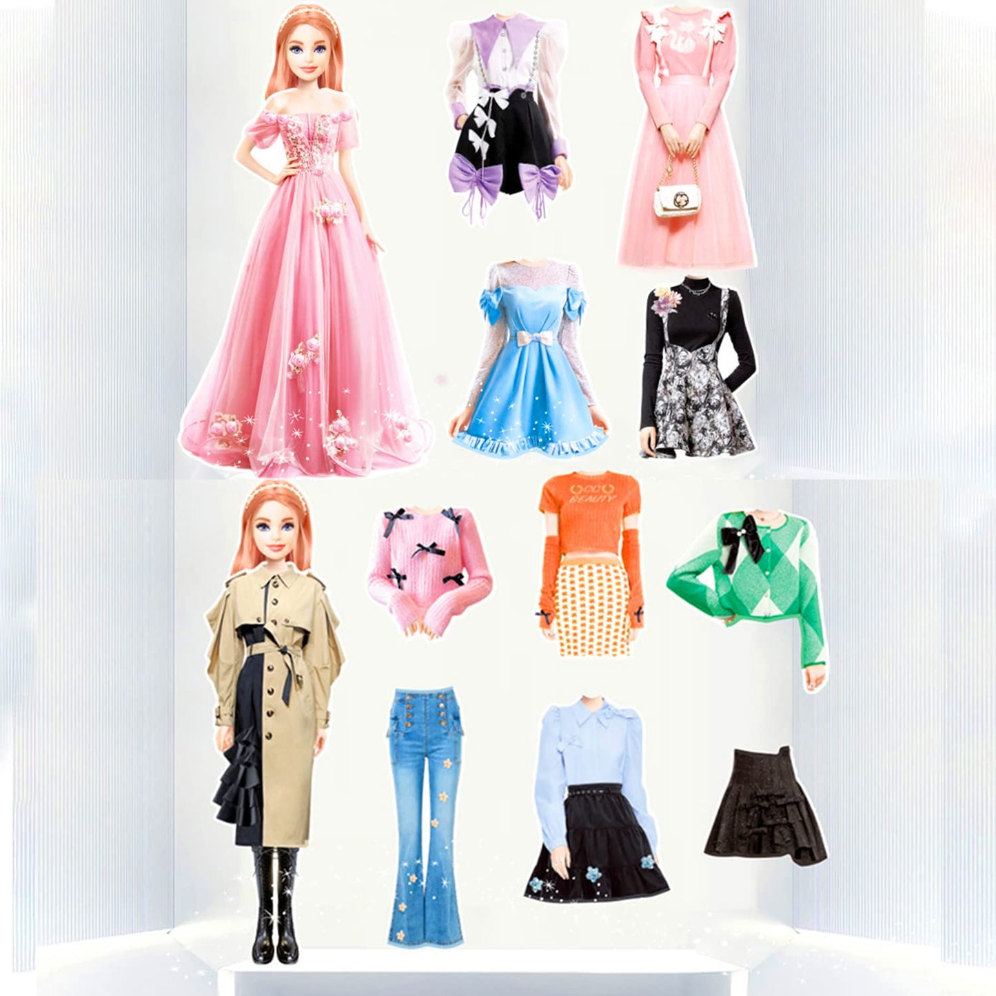 Daniel Axel Magnetic Princess Dress Up Paper Doll Pretend Play Toys Magnet People Clothes Puzzles Game For 3+ Year Old Girls Tod