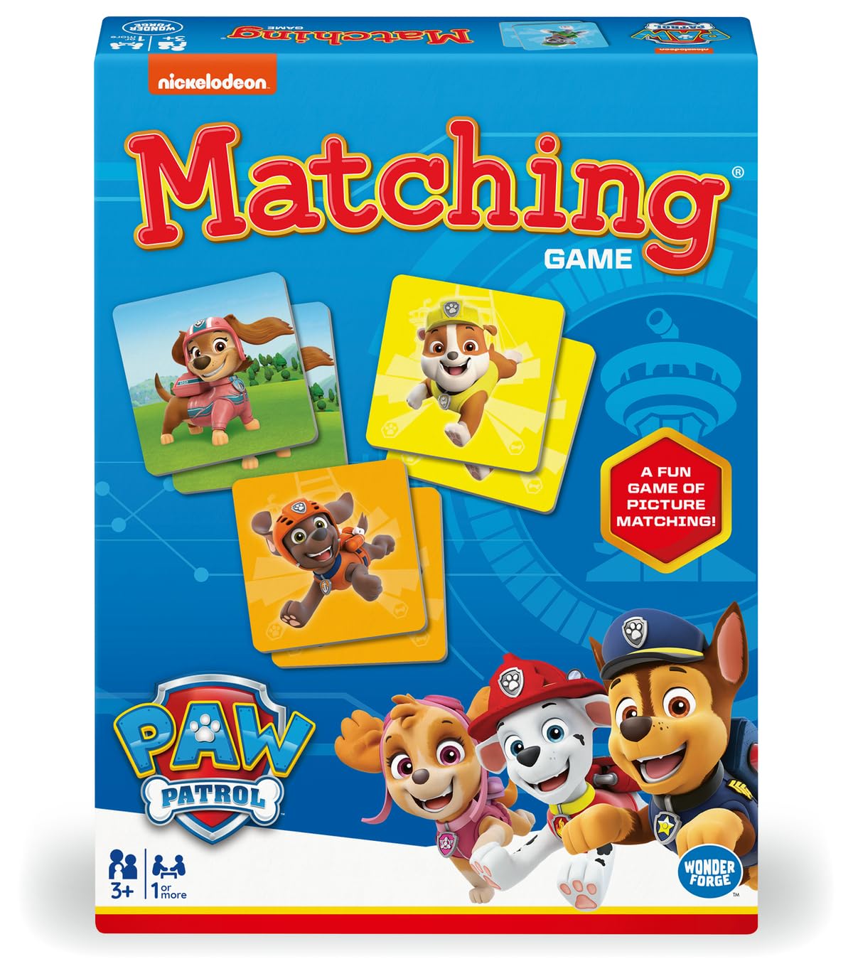 Wonder Forge Paw Patrol Matching Game: Educational Memory Challenge With Chase & Skye - Fun Kids' Board Game For Ages 3+ - Toddl
