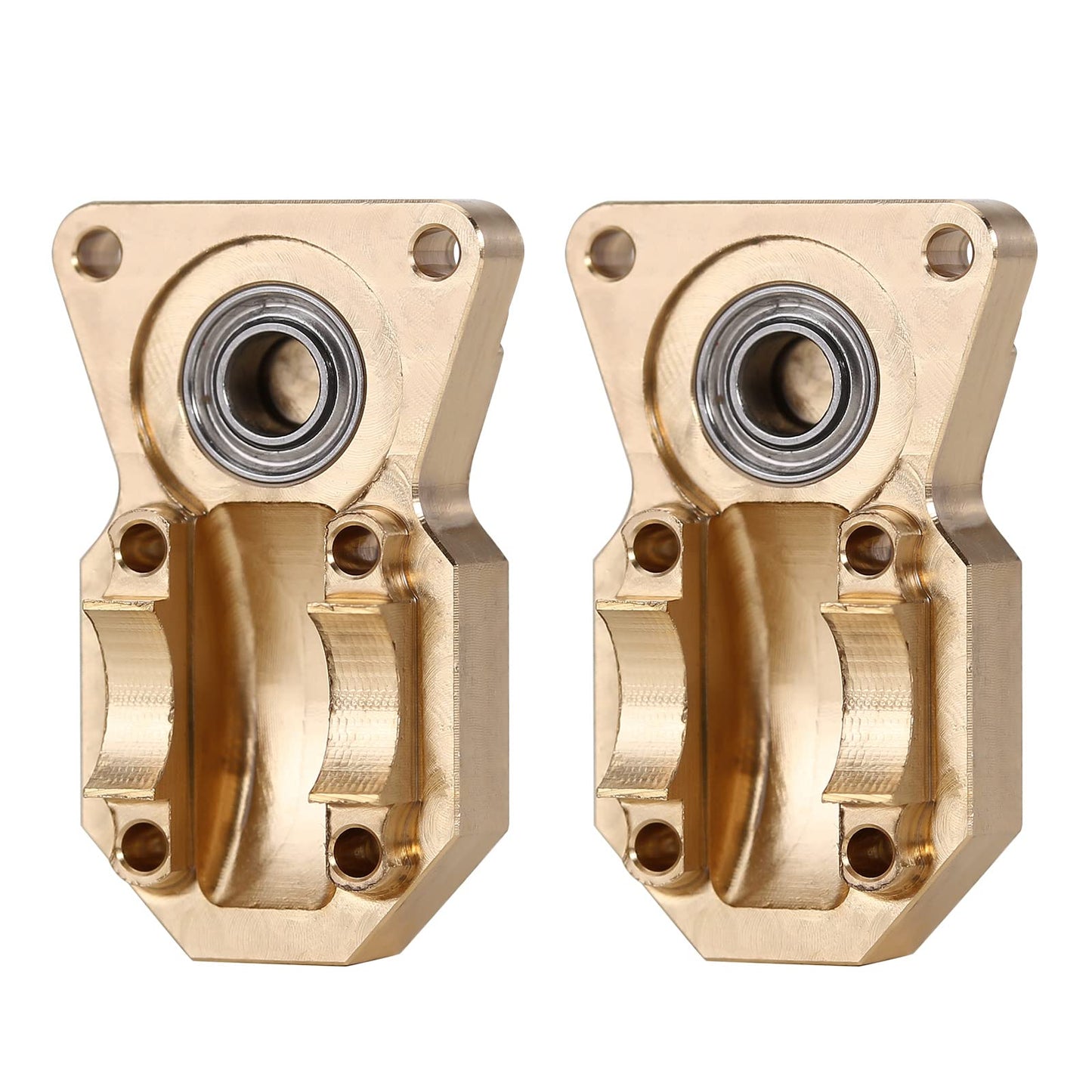 INJORA Brass Diff Cover Front and Rear Axles Housing Cover Scx24 Upgrades for Axial SCX24 Gladiator Bronco C10 JLU Deadbolt 1/24