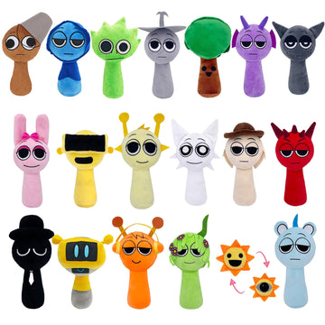 Jiensa Sprunki Plush, Sprunki Game Plush, Wenda Sprunki, Sprunki Gray, For Kids (Sprunki-17)