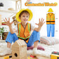 Jeowoqao Kids Dress Up Costumes Set, 11pcs Role Play Trunk for Ages 3-6, Multicolored Pirate, Chef, Construction, Policeman