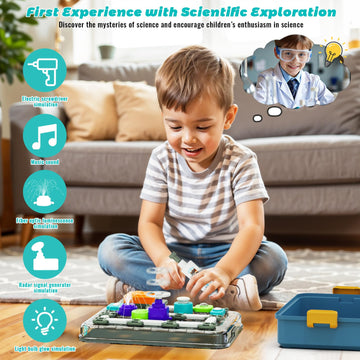 Science Kits for Kids Age 5-7 8-12  STEM Educational Learning Toys with 58 Circuit Parts  Over 520 Projects  Travel Sensory Table Fidget Toy for Boys Girls Birthday Gifts Ages 3 4 5 6 7 8 9 10 11 12