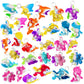 PSDFH Mini Ocean Assorted Fidget Toys - 100 Packs Shark, Turtle, Dolphin, Octopus, Mermaid, Whale - Perfect for Kids, Classroom Gifts, Party Favors