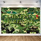 Eeatour Camouflage Birthday Party Backdrop 70.8x47.2 Inch Camo Military Photo Banner