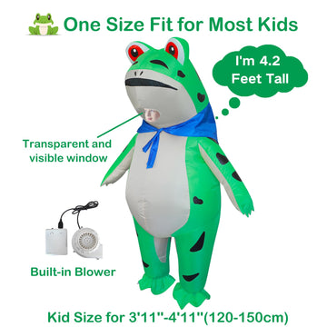 Stegosaurus Inflatable Frog Costume For Kids Halloween Cute Animal Costumes Funny Blow Up Suit For Boys Girls Cosplay Party