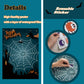 Boramdo Pin The Spider On The Web Halloween Party Game For Kids Web Poster With 24 Pieces Spider Stickers And A Blindfold For Ha