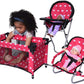 The New York Doll Collection Mega Play Set for 18-Inch Dolls, Pink Hearts, Includes High Chair, Doll Bouncer & Pack N Play, Model A178