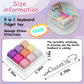 XiawaLangzhuo 9-in-1 Keyboard Fidget Toy - Plastic Stress Relief Clicker - 60 x 30 mm - Pink Purple