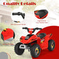Olakids Kids Ride On Atv, 6V Motorized Quad Toy Car For Toddlers, 4 Wheeler Battery Powered Electric Vehicle For Boys Girls With Forward/Reverse Switch, Anti-Slip Wheels (Garnet)