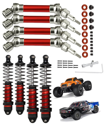 RCMYou RC Shocks,Drive Shaft CVD Axles Upgrades Part for 1/10 Arrma Vorteks/Granite/Senton 3S Blx & Mega 550,Vortek 3s Blx,4PCS 