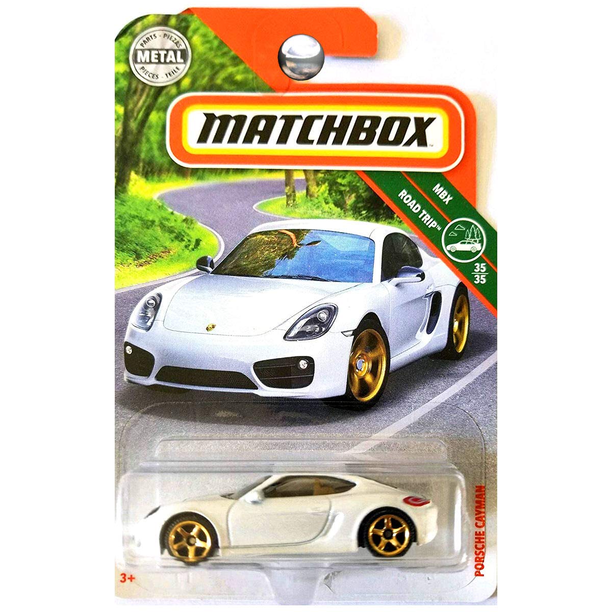 Matchbox Mattel Basic Die-Cast MBX Road Trip - Porsche Cayman (White)