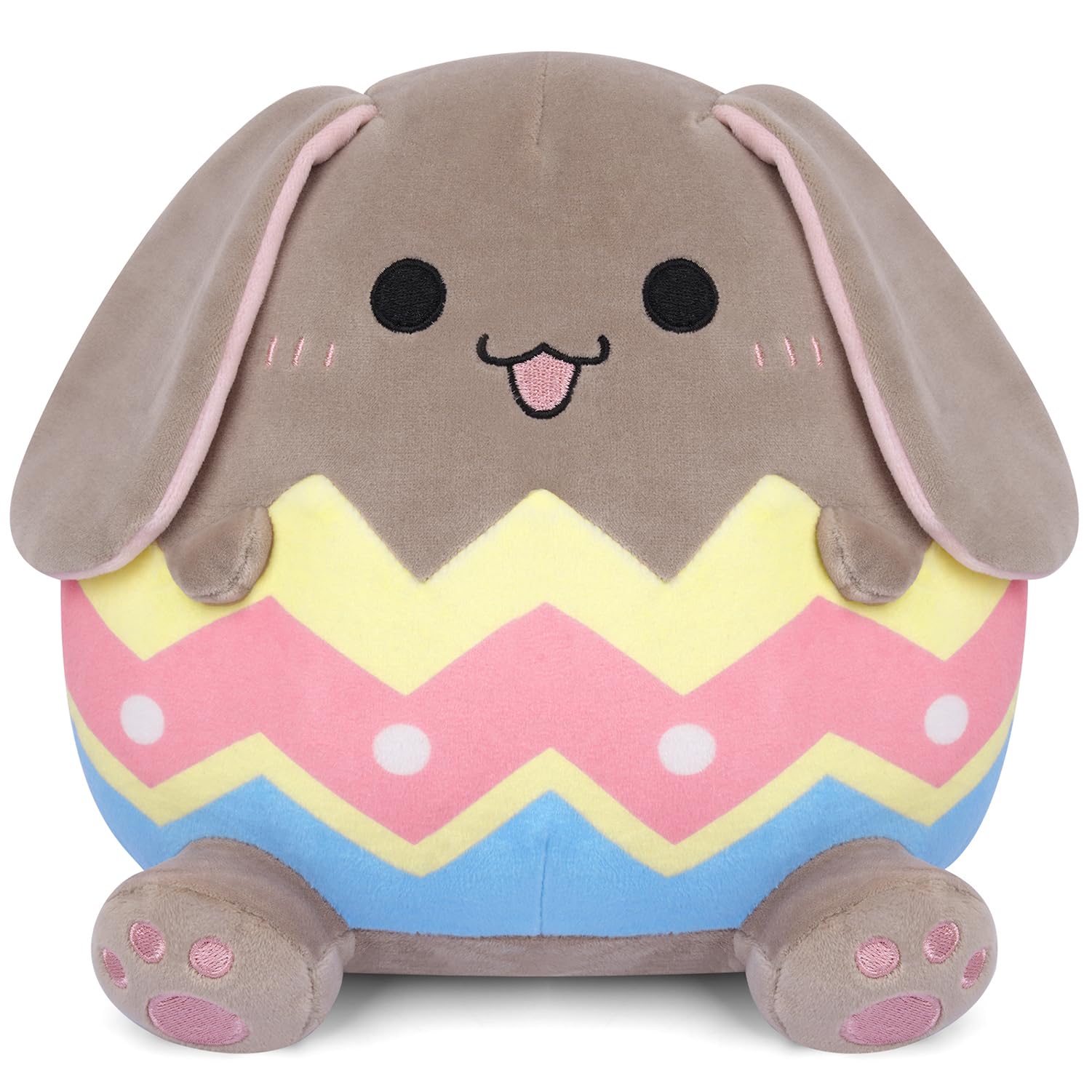 Hagusahuo Easter Plush Bunny Stuffed Animals Toy For Kids, Easter Bunny Plushies Stuffed Gray Rabbit Doll, Easter Basket Stuffer