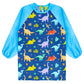 Fiodrimy Kids Art Smock, Dinosuar Painting Smocks With Pocket, Waterproof Artist Long Sleeve Artist Apron For Child Boys 3-7 Years, Medium