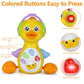 Haptime Duck Toys For Toddlers 1-3, Baby Toys 18+ Months, Musical And Light Up Duck Toys For Encouraging Crawling, Christmas Birthday Gift For 1-2 Year Old Boy Girl
