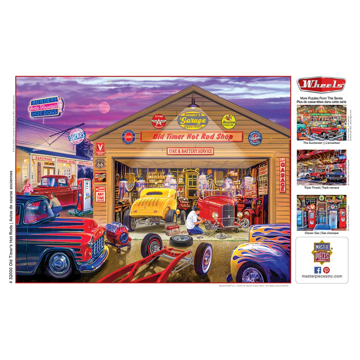 Masterpieces 750 Piece Jigsaw Puzzle For Adults And Family - Old Timer'S Hot Rods - 18'X24'