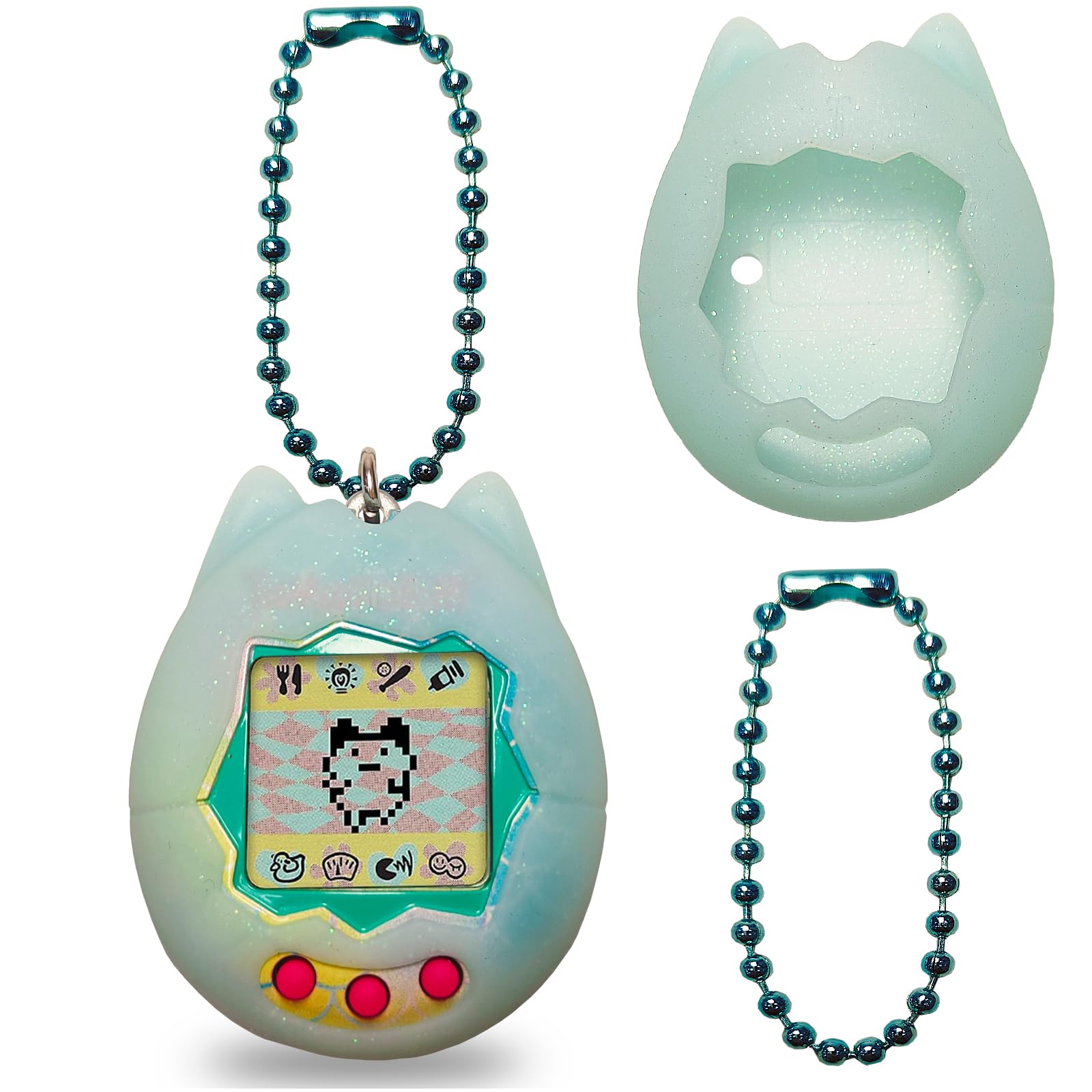 Silicone Cover Case For Tamagotchi Original, Protective Sleeve Skin For Original Tamagotchi Digital Pet Accessories(Only Case)(Blue)