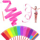 HiUnicorn 12PCS Rainbow Dance Wands - Colorful Ribbon Streamers for Kids Gymnastics, Model HI-RIBBONS-01, Polyester, Perfect for Parties