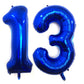 40 Inch Navy Blue 13 Number Balloons Giant Jumbo Huge 13 Or 31 Foil Mylar Helium Number Digital Balloons Dark Blue Birthday Myla